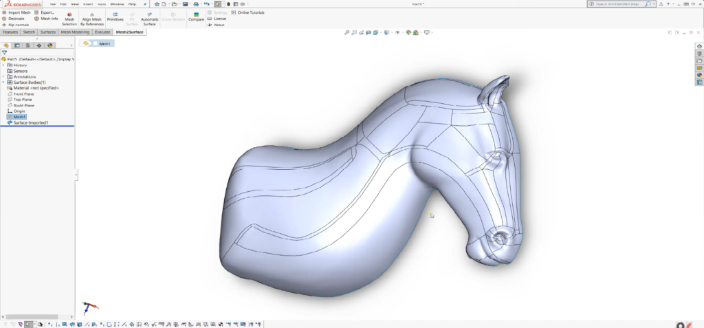 Mesh2surface for SOLIDWORKS | サービス内容 | dipross